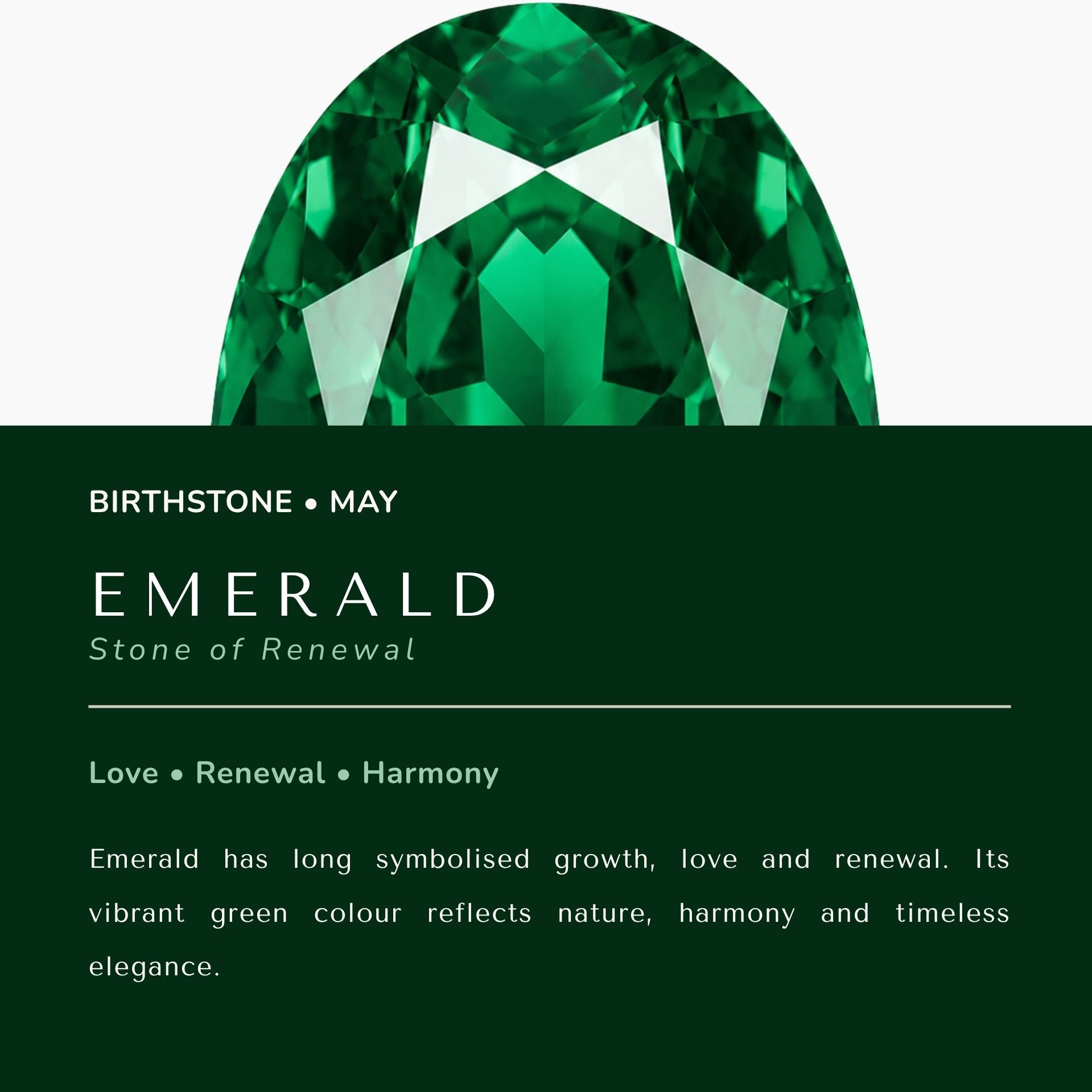 emerald stone card