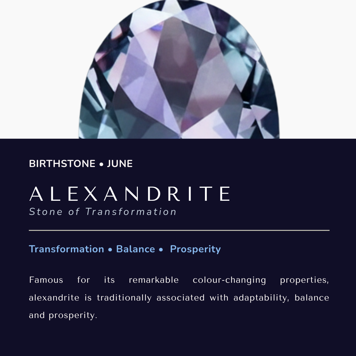 alexandrite stone card