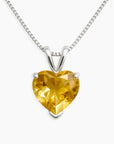 heart shape citrine pendant