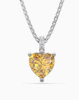 citrine heart necklace