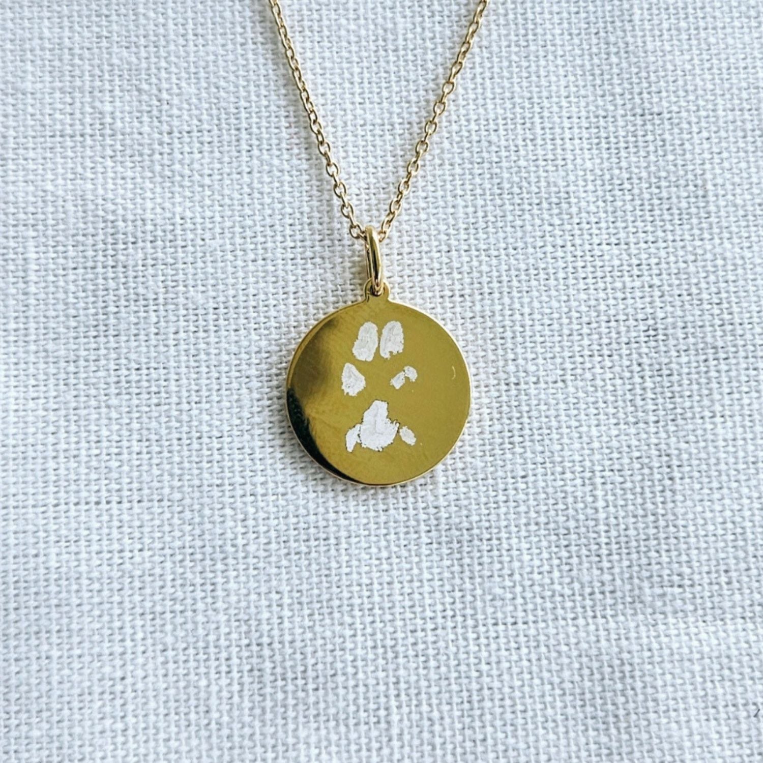 Custom Pet Paw Print Pendant Necklace
