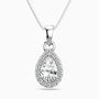Pear Moissanite Pendant Necklace in Sterling Silver | Irosk