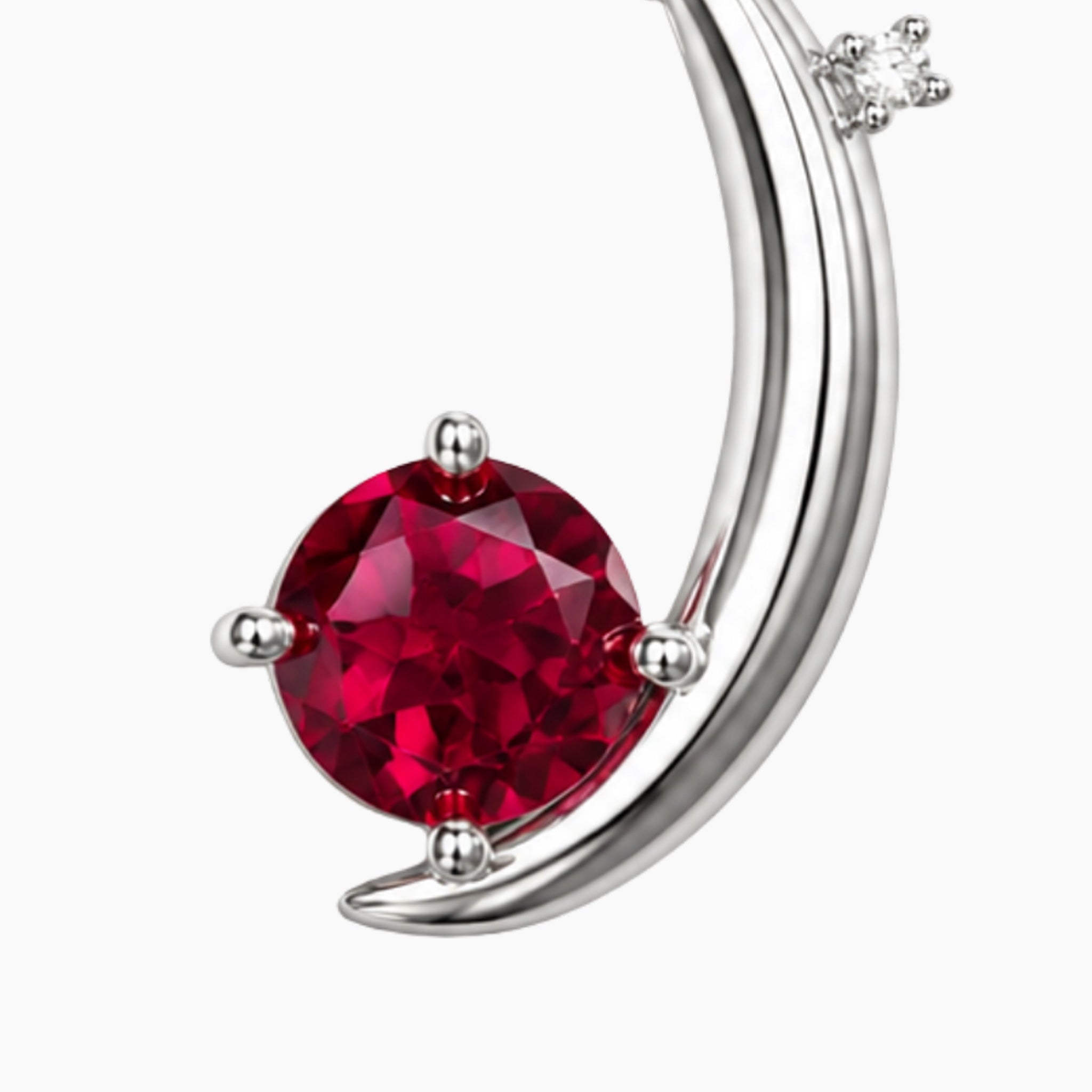 macro shot or ruby moon pendant