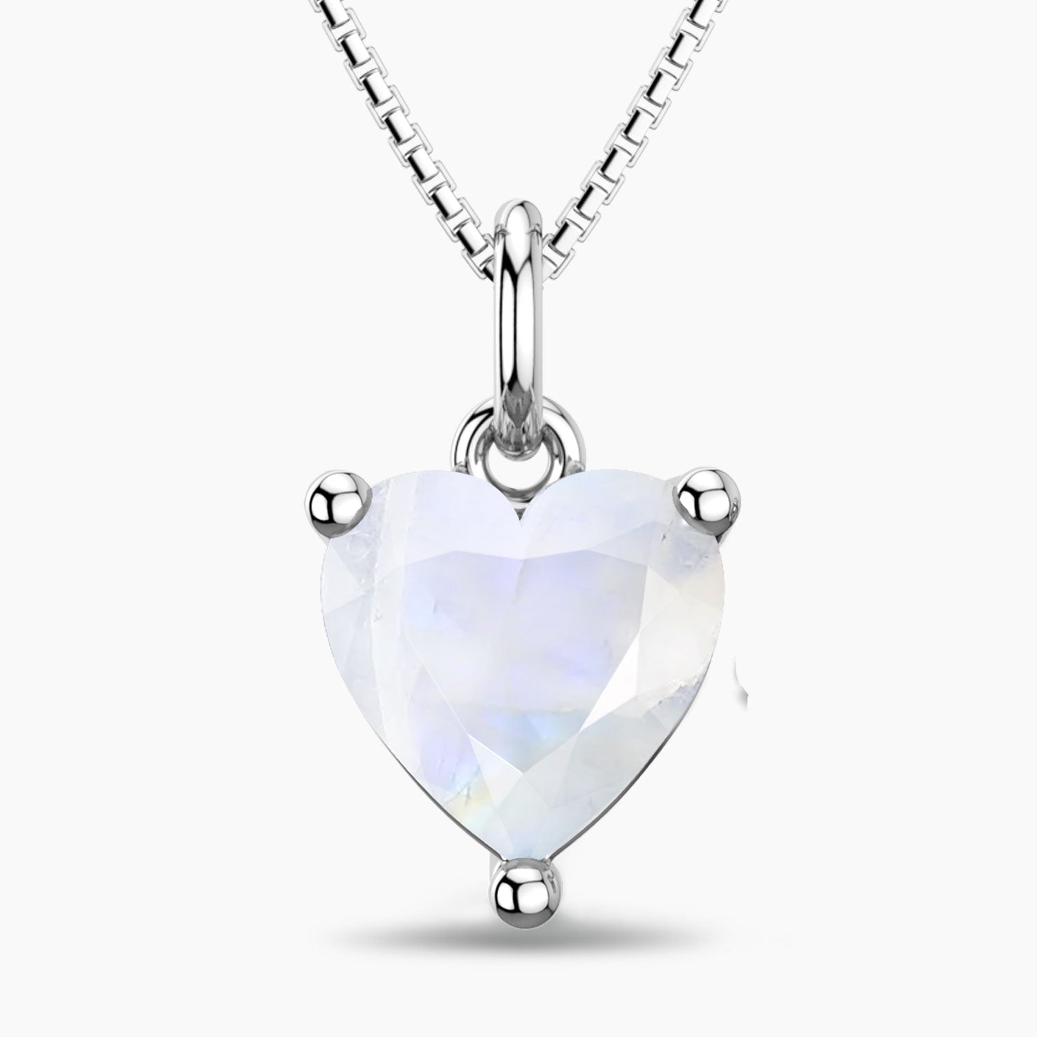 heart shape moonstone necklace