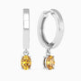 Oval Shape Citrine Hoop Earrings – Elegant November Birthstone Jewellery