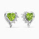 Irosk® Heart Peridot & Diamond Accent Stud Earrings – Sterling Silver