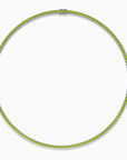 Peridot Tennis Necklace in Sterling Silver – August Birthstone
