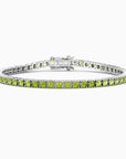 Peridot Tennis Bracelet in Sterling Silver – August Birthstone | Irosk ®