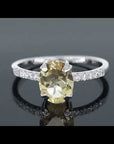 video of citrine oval shape ring in silver