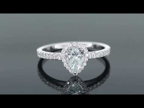 360 degree view of aquamarine ring