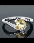 video of citrine semibezel ring