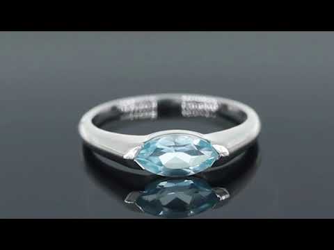 360 degree video of marquise cut topaz ring
