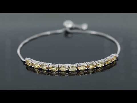 citrine tennis bracelet