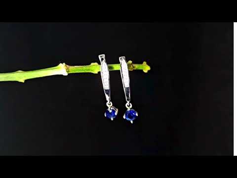 video of sapphire round hoops