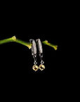 Citrine Drop Earrings – Mia Round Cut in Sterling Silver | Irosk ®