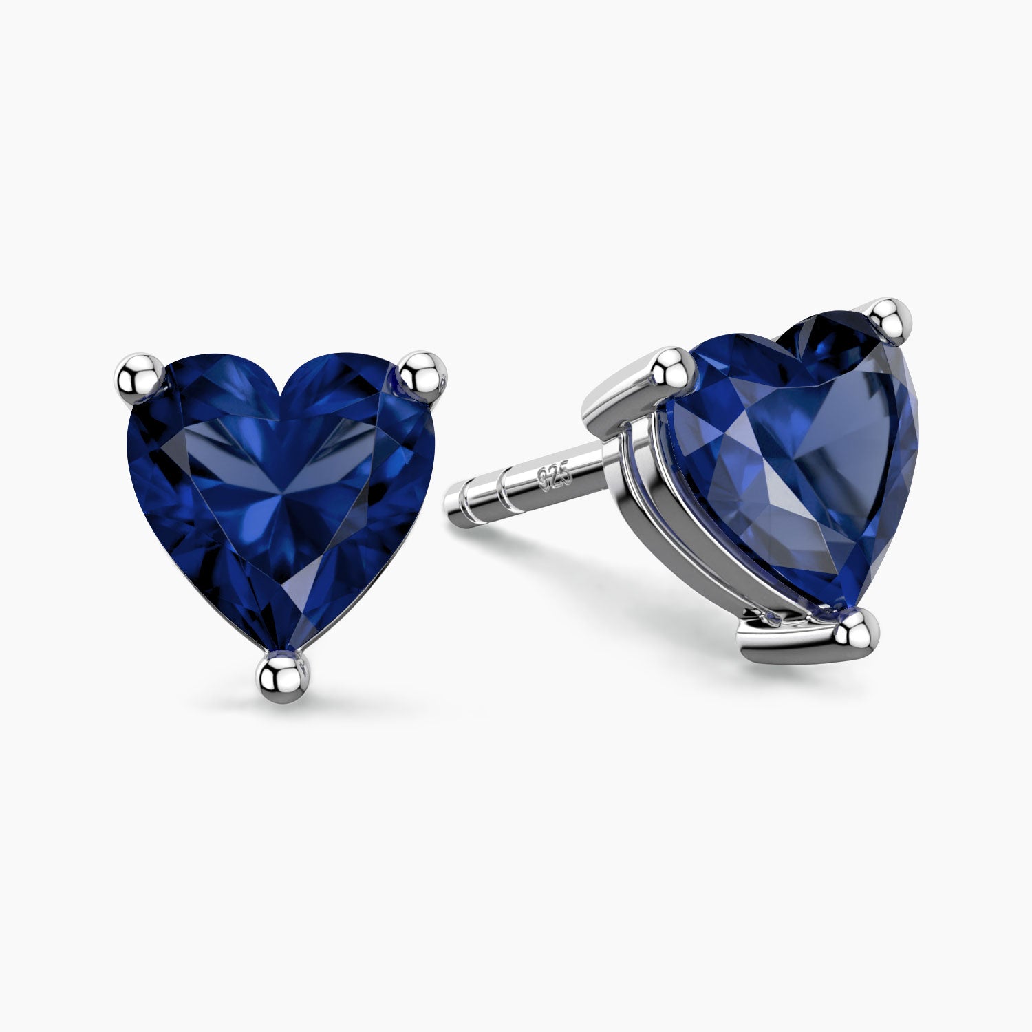 heart sapphire earrings