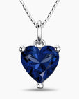 sapphire heart shape pendant necklace