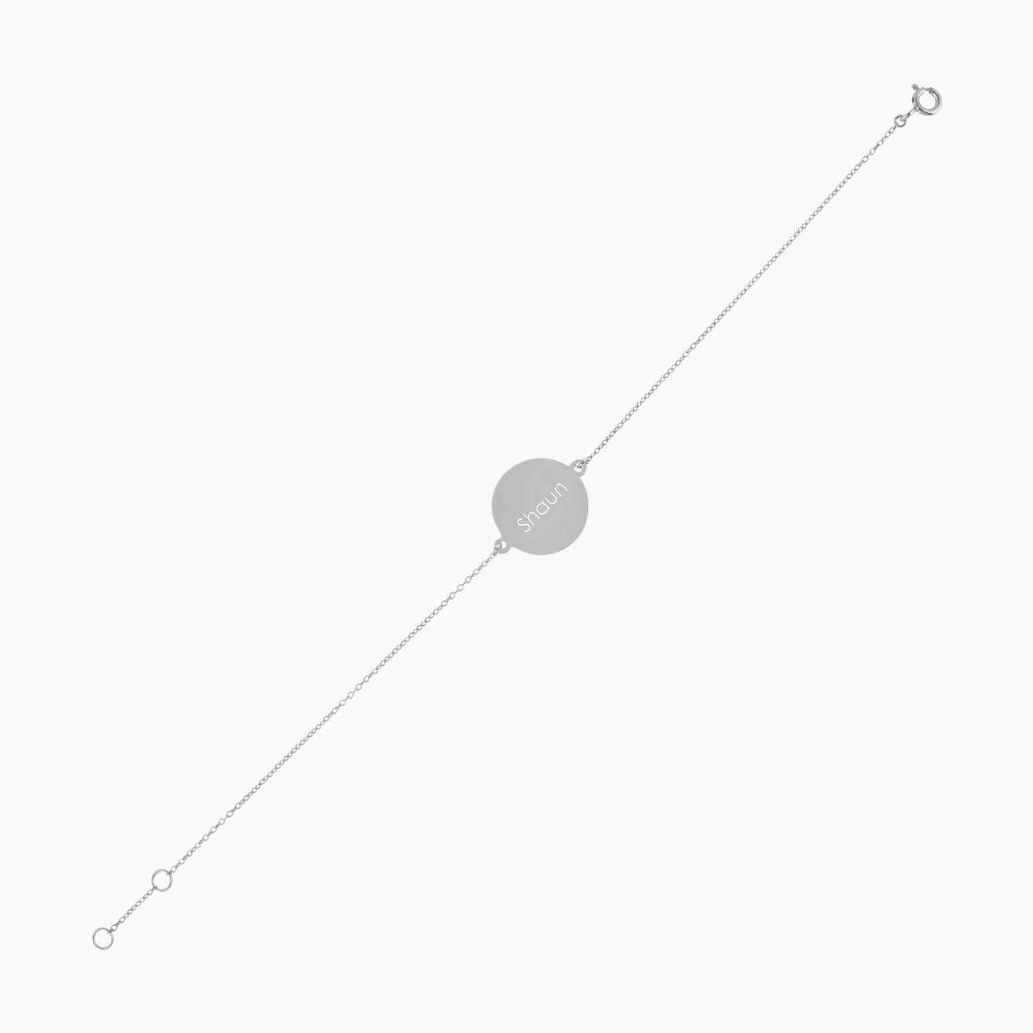 silver bracelet full view