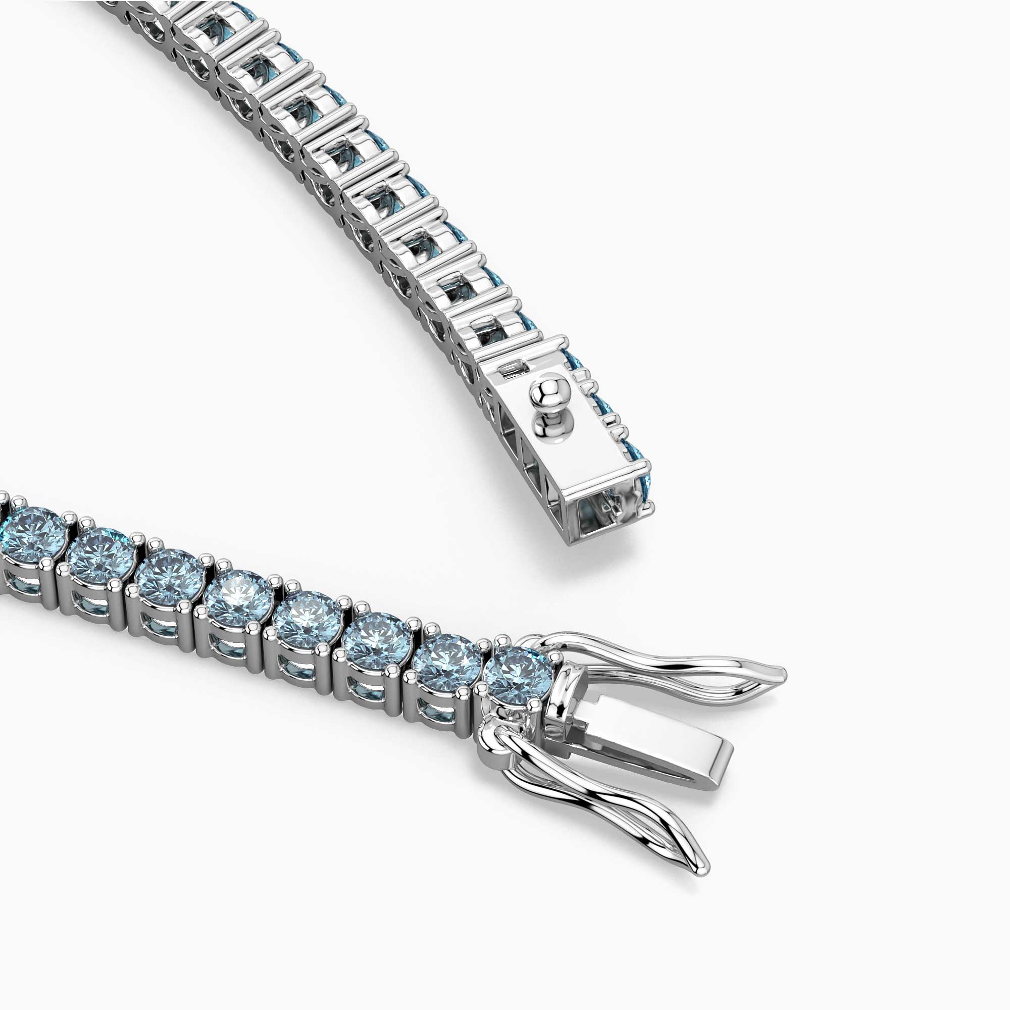Sky Blue Topaz Tennis Bracelet in Sterling Silver – Irosk ®