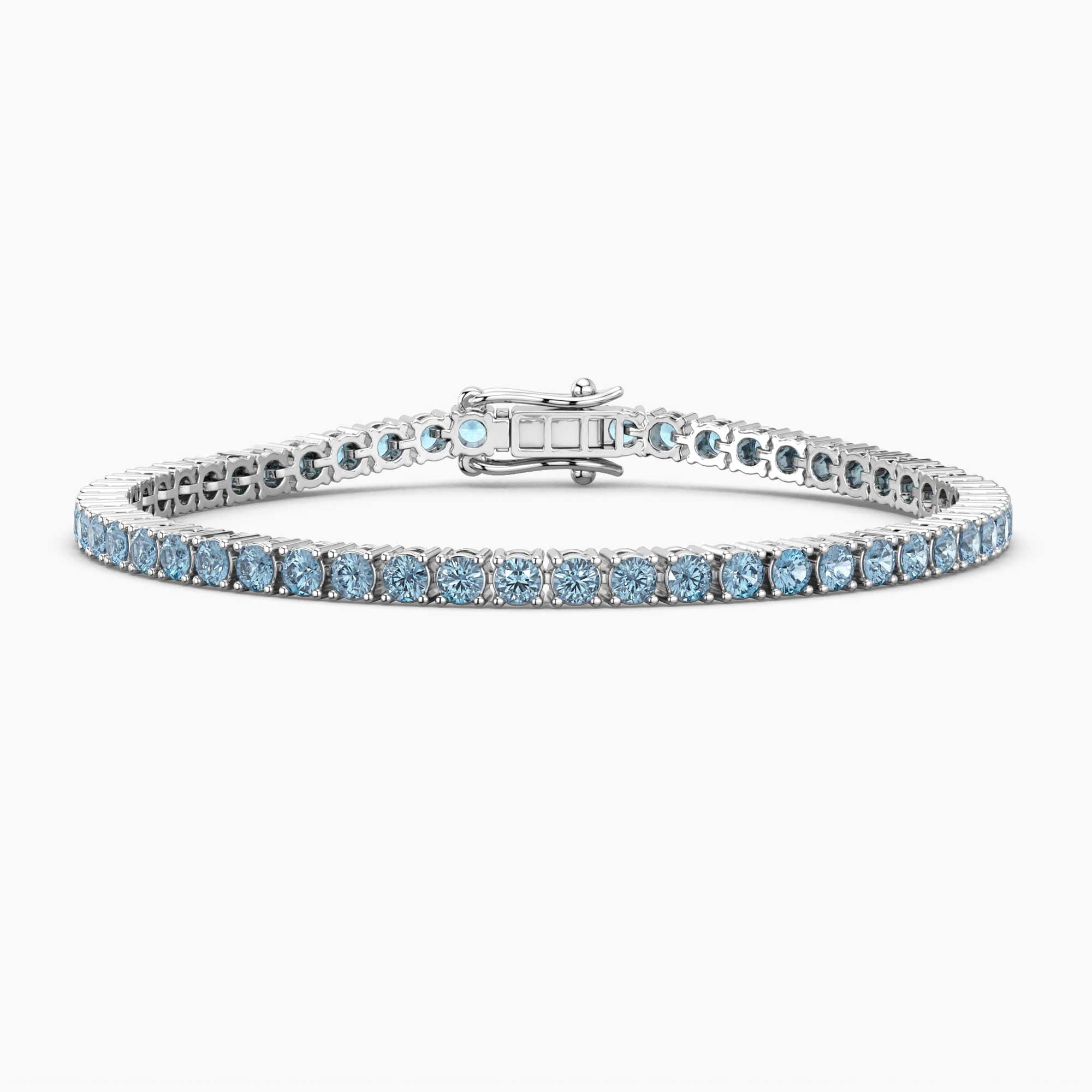 Sky Blue Topaz Tennis Bracelet in Sterling Silver – Irosk ®