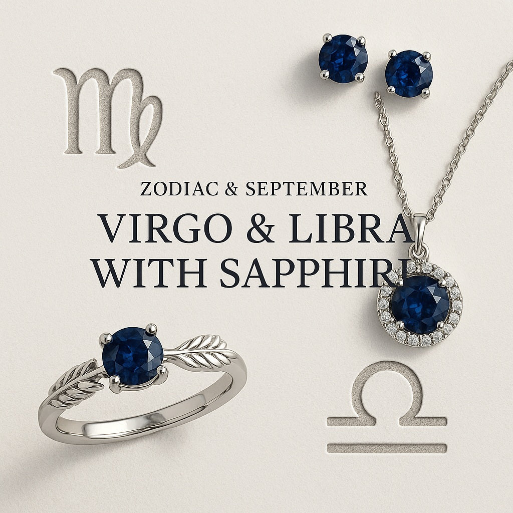 virgo and libra with sapphire