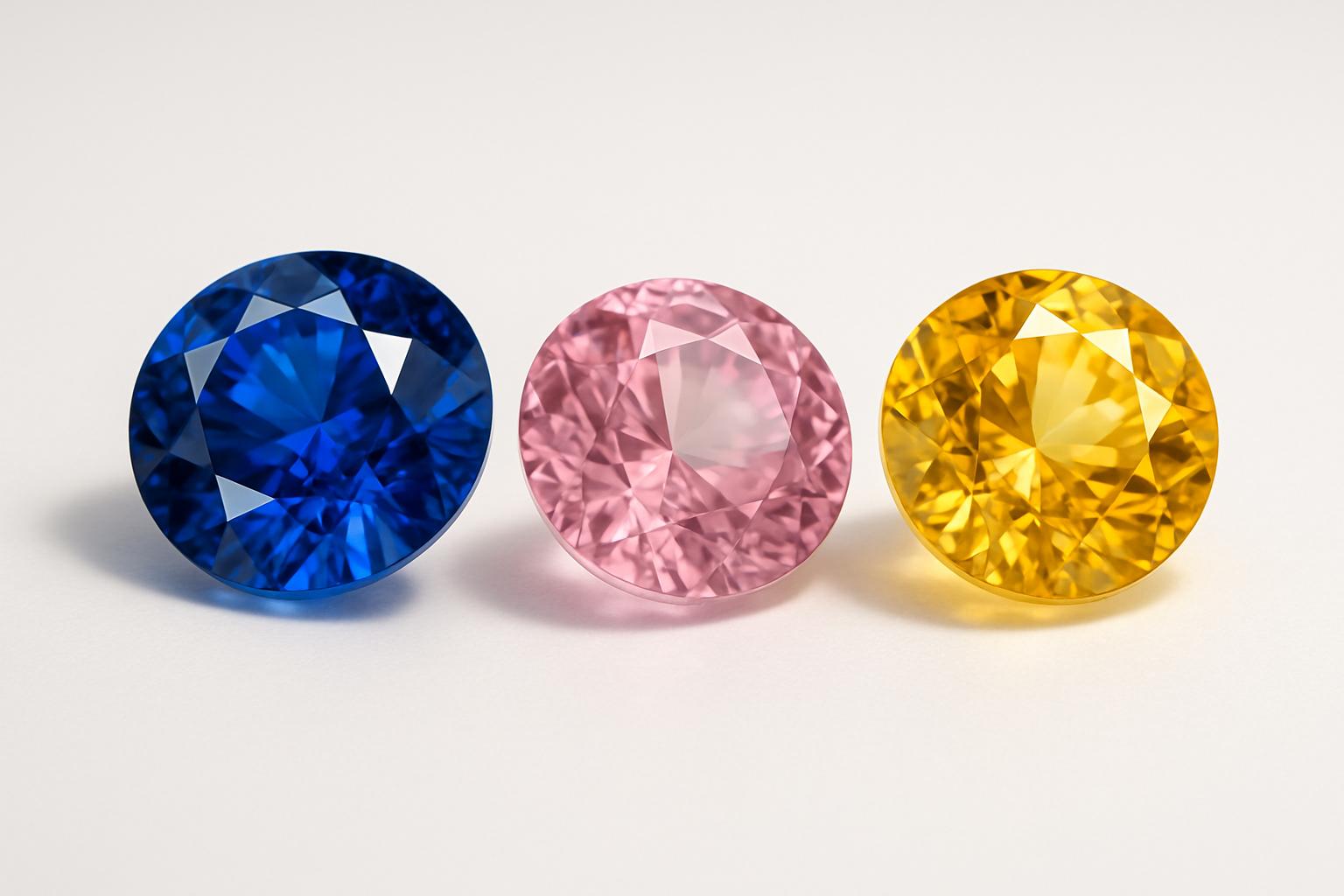 chossing september birthstone blue ,pink and yellow sapphire