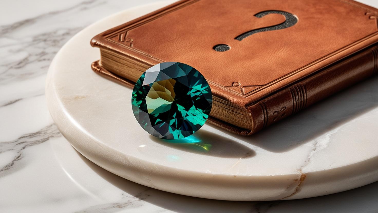 june birth stone and a book with question mark on it