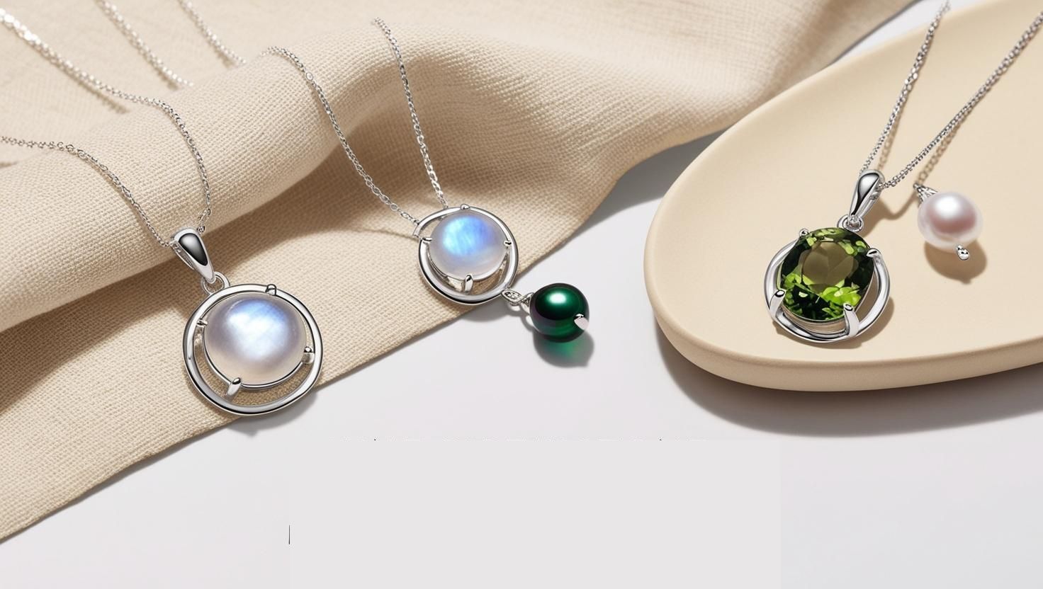 multiple necklace representing collection of june birthstone necklace