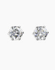 0.5 Ct Moissanite Solitaire Earrings - front view