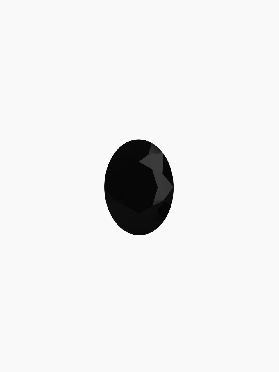 oval shape black onxy with white background