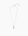 trace chain diagram showing the 40 cm + 5 cm extender length for the Moissanite Solitaire Pendant Necklace.