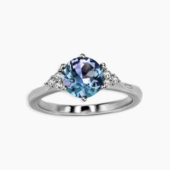 Exquisite Alexandrite Trilogy Ring