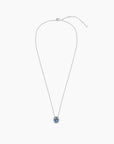 Alexandrite pendant necklace with lobster clasp and 45 cm adjustable silver trace chain