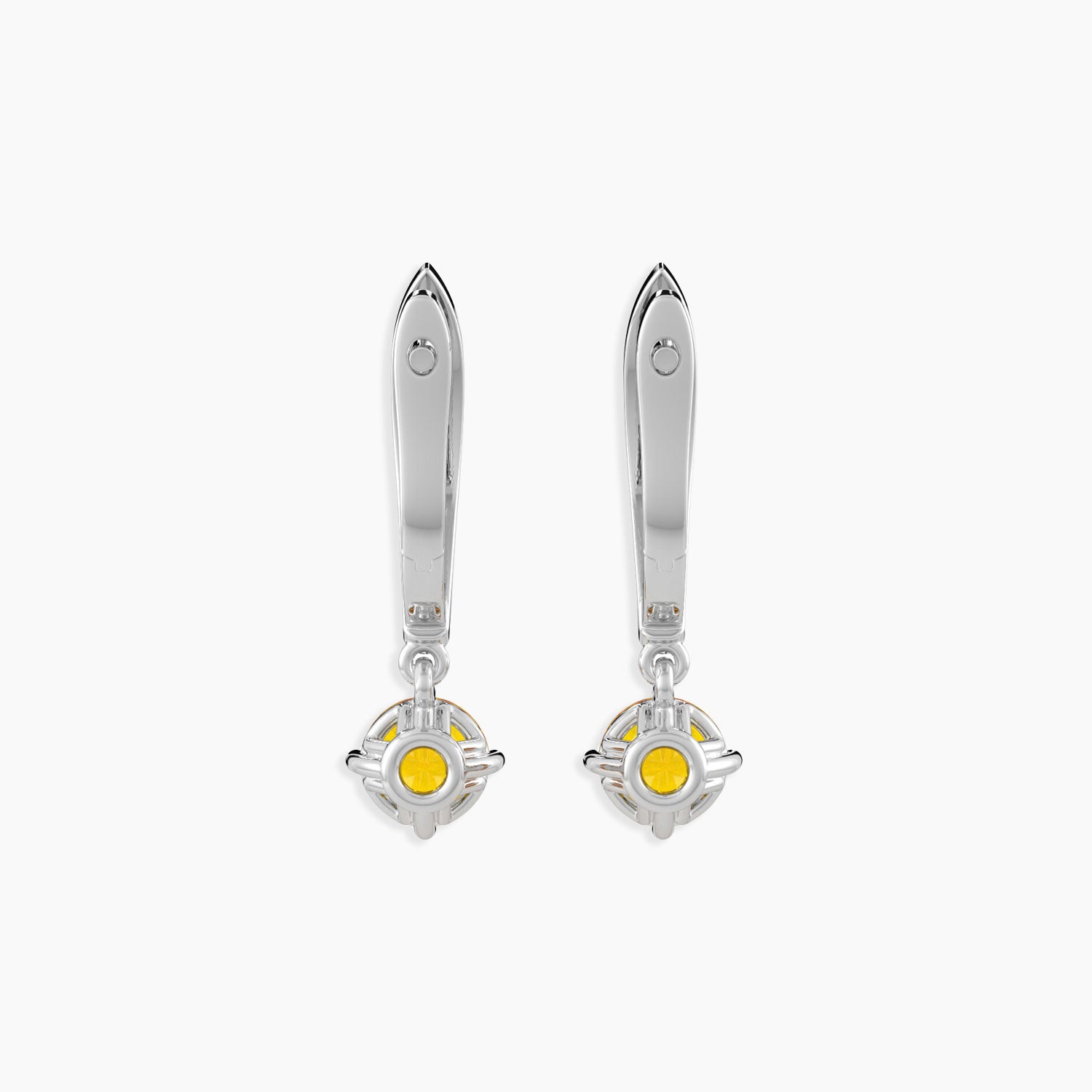 Sterling Silver Citrine Earrings - Elegant Jewelry with Dangling Citrine Gemstones