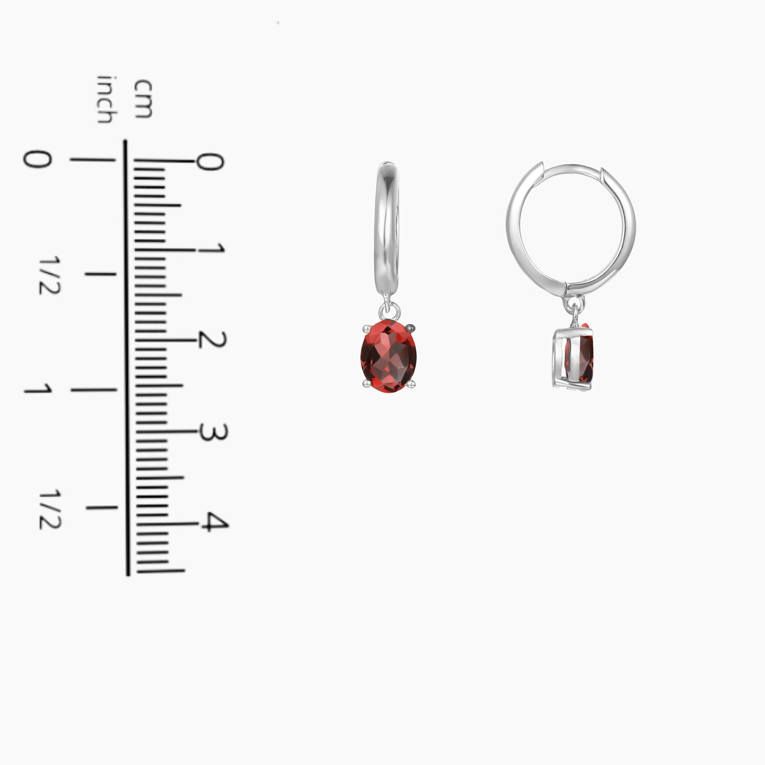 Garnet Irosk Olivia Hoop Earrings - Scale