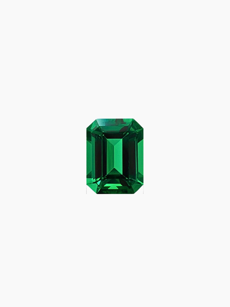 emerald cut emerald, with white background