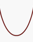 Garnet Tennis Necklace in Sterling Silver – January Birthstone | Irosk ®