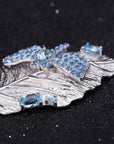 Nature-Inspired Leaf & Dragonfly Pendant – Sterling Silver – Irosk