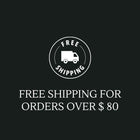 Free shipping logo with text on a black background