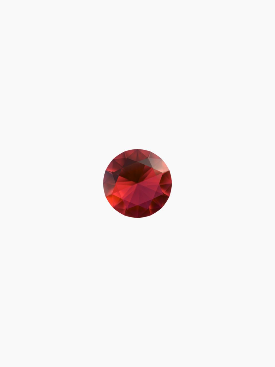 round shape ruby gemstone with white background