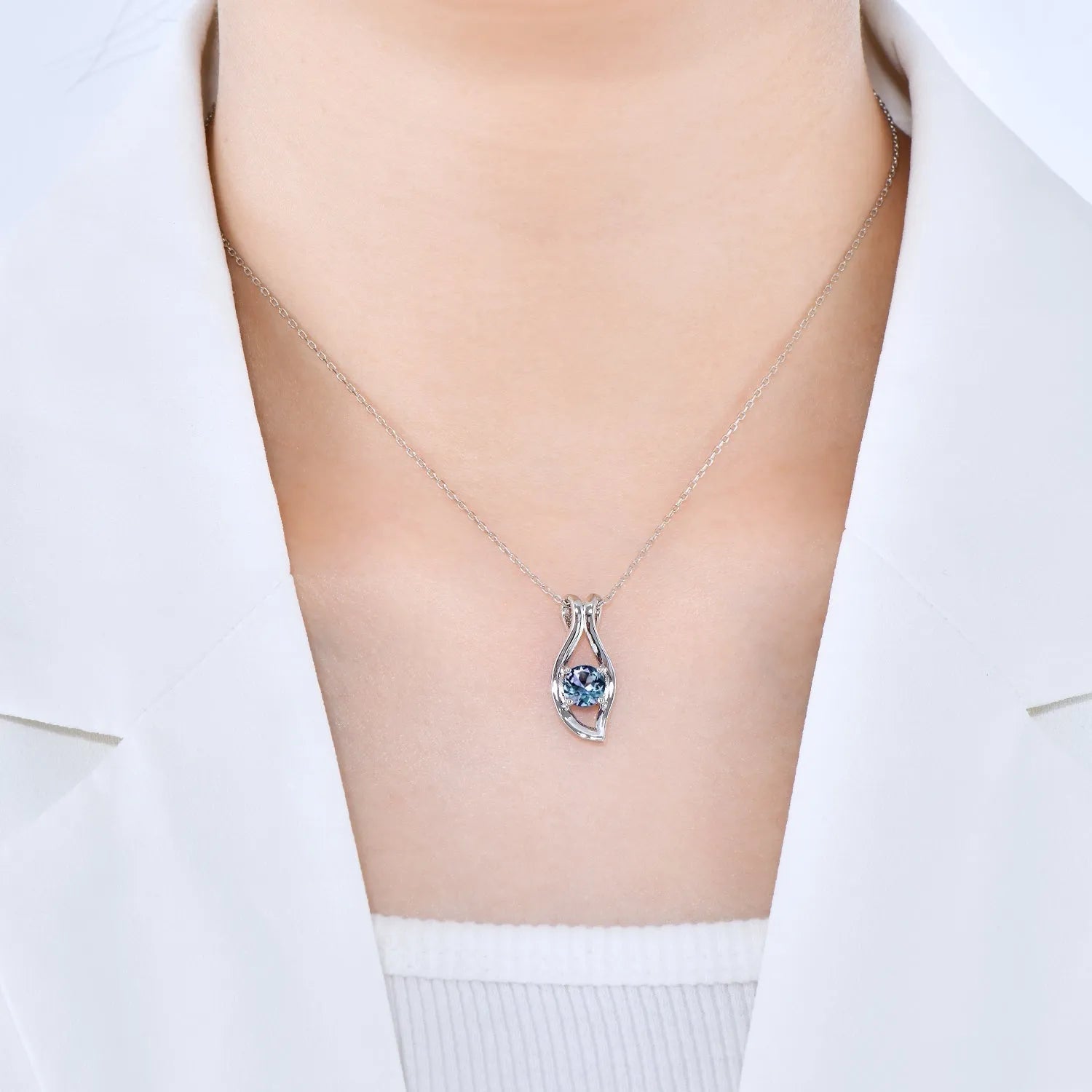 Alexandrite Evil Eye Pendant in Sterling Silver - Irosk Australia® - Irosk Australia