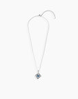 Sterling silver Alexandrite pendant necklace with Gemini birthstone on display background