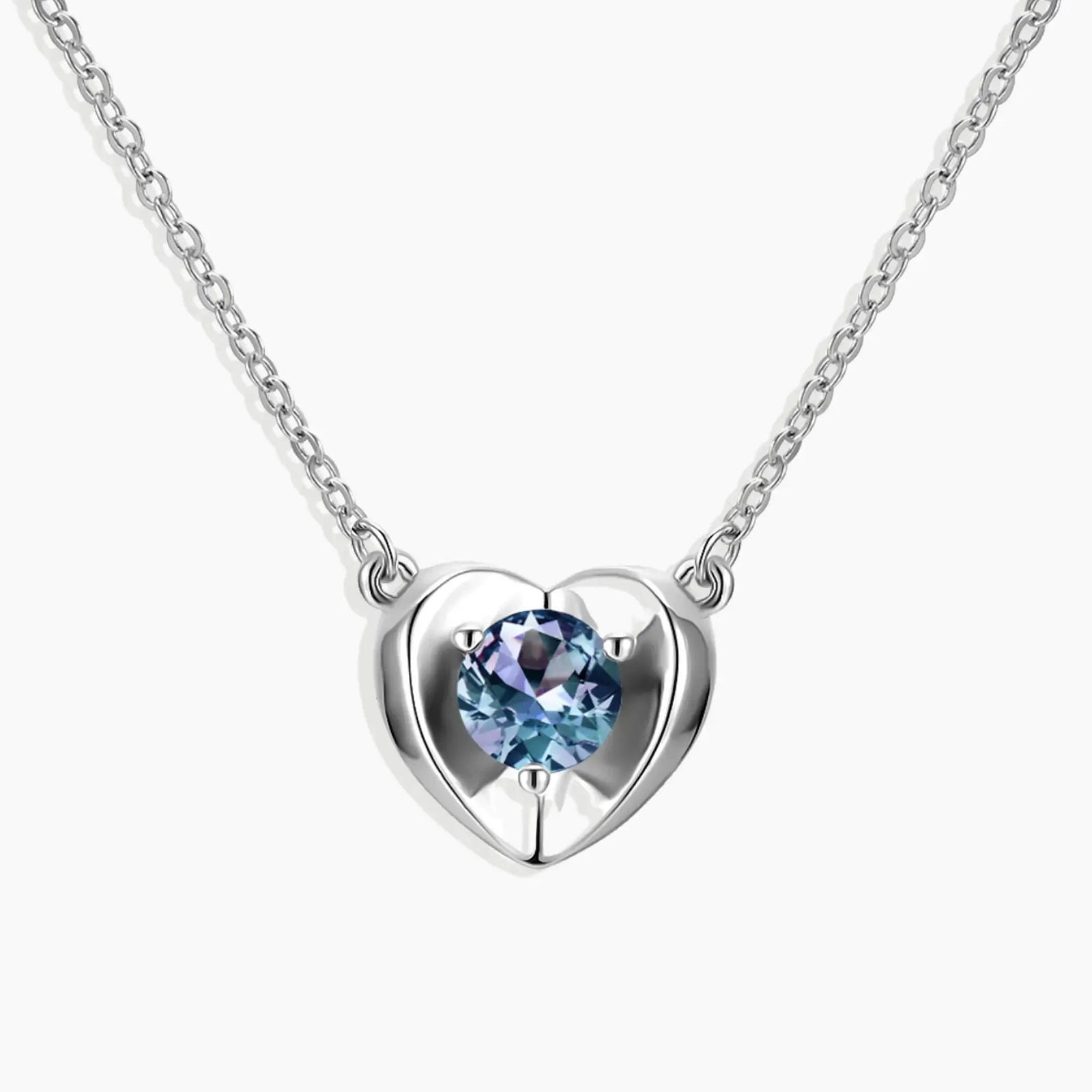 Alexandrite Heart Pendant Necklace in Sterling Silver - Irosk Australia® - Irosk Australia