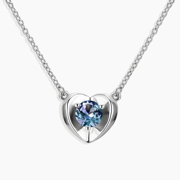 Alexandrite Heart Pendant Necklace June Birthstone Irosk Australia