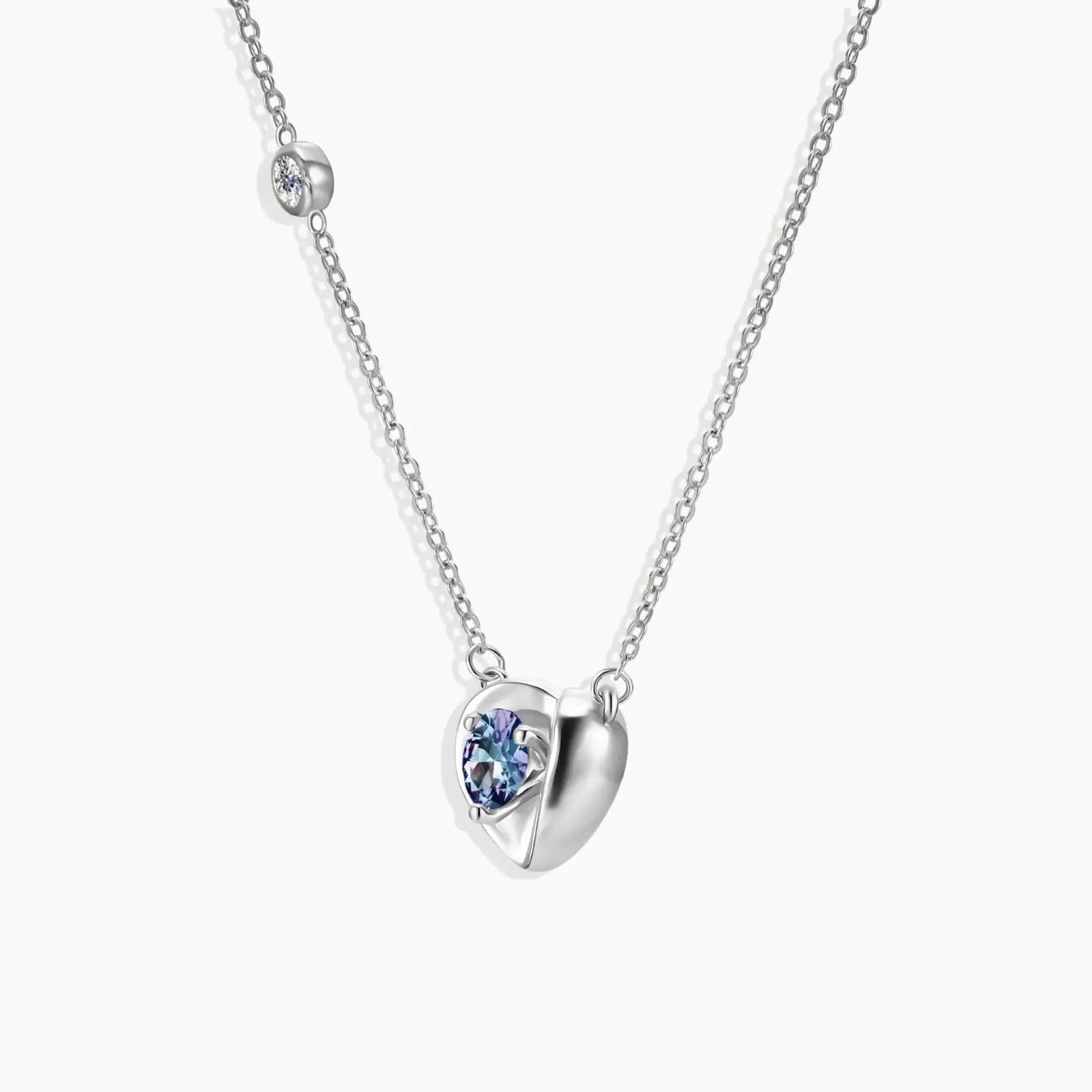 Alexandrite Heart Pendant Necklace in Sterling Silver - Irosk Australia® - Irosk Australia