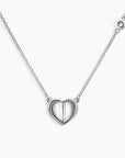 925 silver heart necklace with round-cut Alexandrite – modern design by Irosk Australia