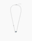 Alexandrite heart pendant necklace laid flat with extender and lobster clasp shown