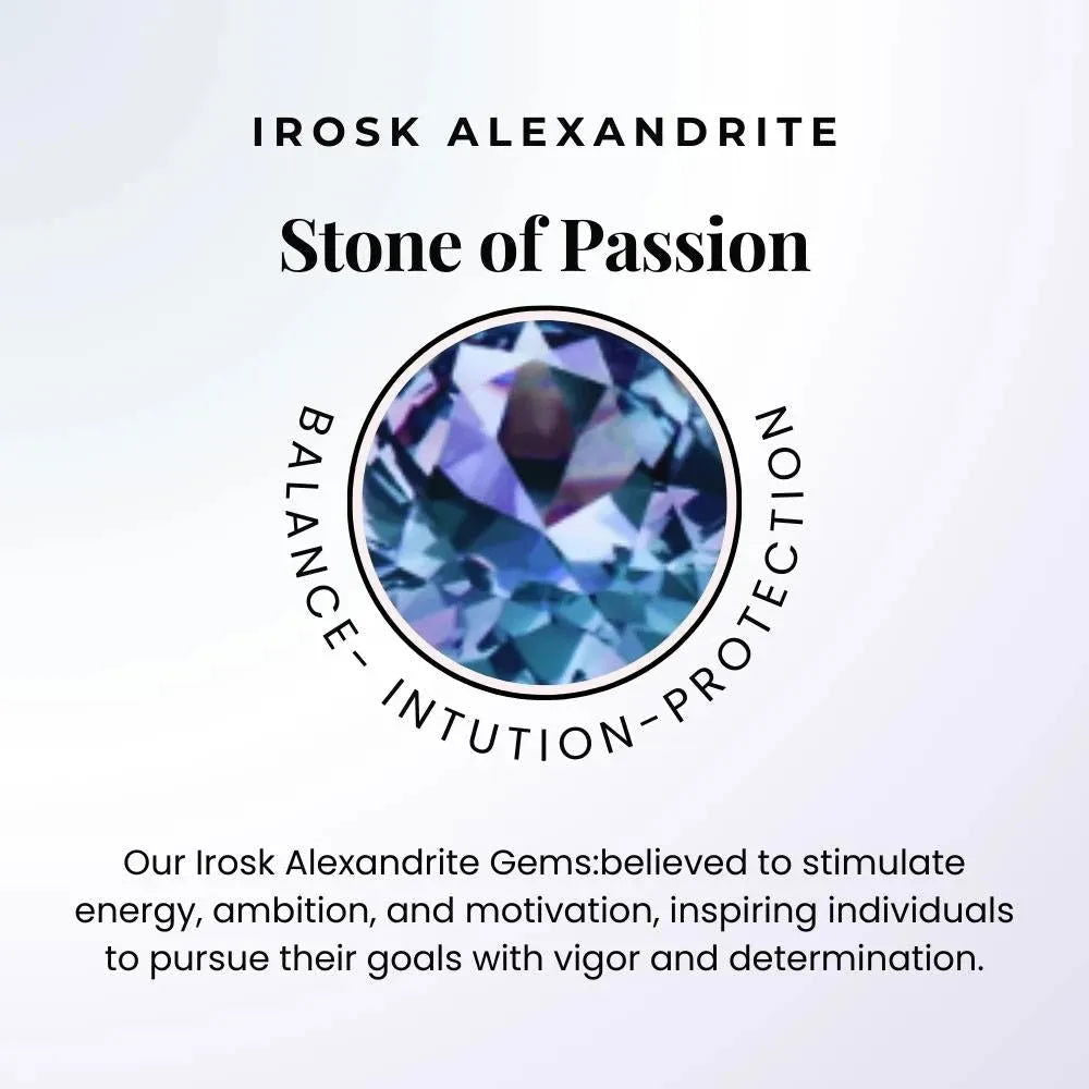 Alexandrite Heart Shape Halo Pendant Necklace in Sterling Silver - Irosk Australia® - Irosk Australia