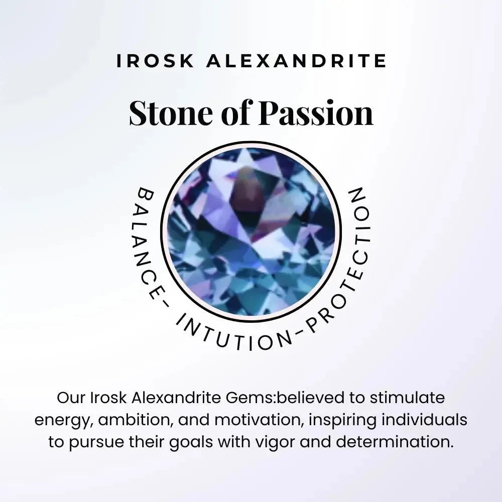 Alexandrite Oval Shape Pendant Necklace in Sterling Silver - Irosk Australia