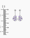 Amethyst Dewdrop Earrings in Sterling Silver - Irosk Australia